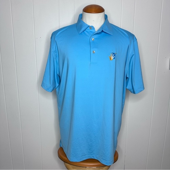 Peter Millar Summer Comfort Blue Polo Shirt - Picture 2 of 9